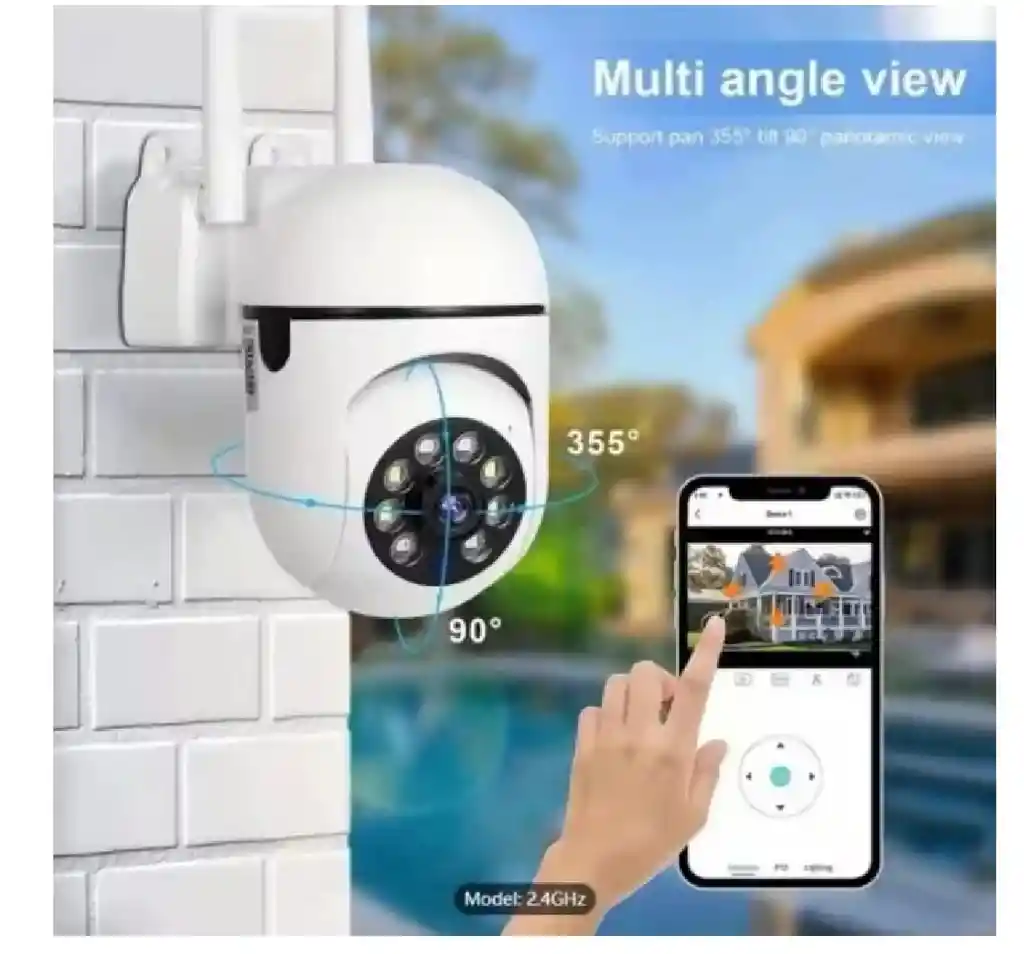 Cámara Seguridad Ip 2 Antenas 360 Wifi App V380
