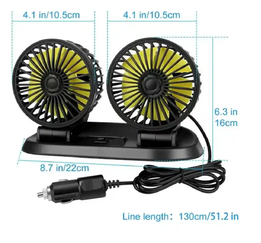 Ventilador Doble Refrigerante Para Carro