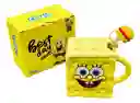 Mug Taza Coleccionable Bob Esponja Kawaii Pocillo Cerámica Bob Esponja