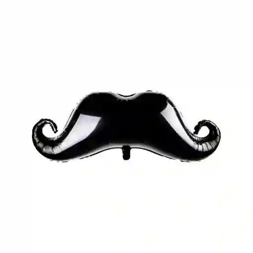 Globo Metalizado - Bombas Mostacho Bigote Color Negro