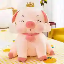 Peluche Cerda Con Corona 80 Cm
