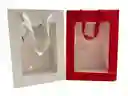 Bolsa Regalo Ventana Roja Y Blanca 18x25x13
