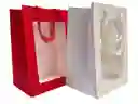 Bolsa Regalo Ventana Roja Y Blanca 18x25x13