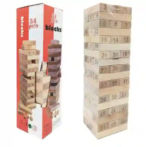 Juego De Mesa Jenga - Yenga Grande En Madera Dm929