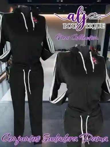Conjunto Sudadera Dama Deportivo Negro