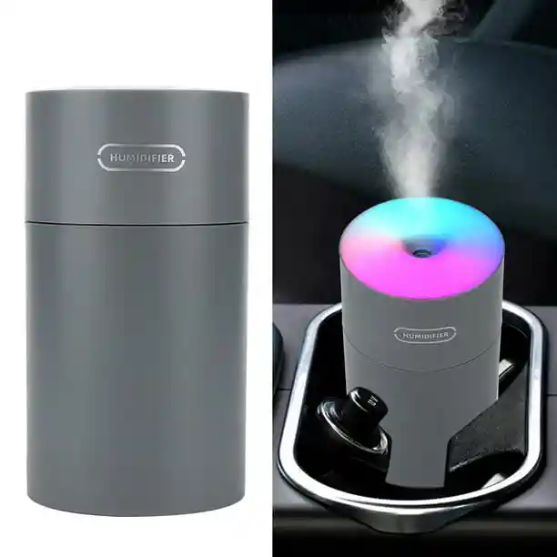 Humidificador, Difusor, Ambientador Con Luz Led Usb Portátil (gris)