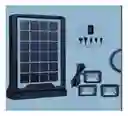 Kit Panel Solar Cl-06a Luz Led + 3 Bombillos Power Bank Portatil