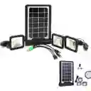 Kit Panel Solar Cl-06a Luz Led + 3 Bombillos Power Bank Portatil