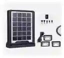 Kit Panel Solar Cl-06a Luz Led + 3 Bombillos Power Bank Portatil