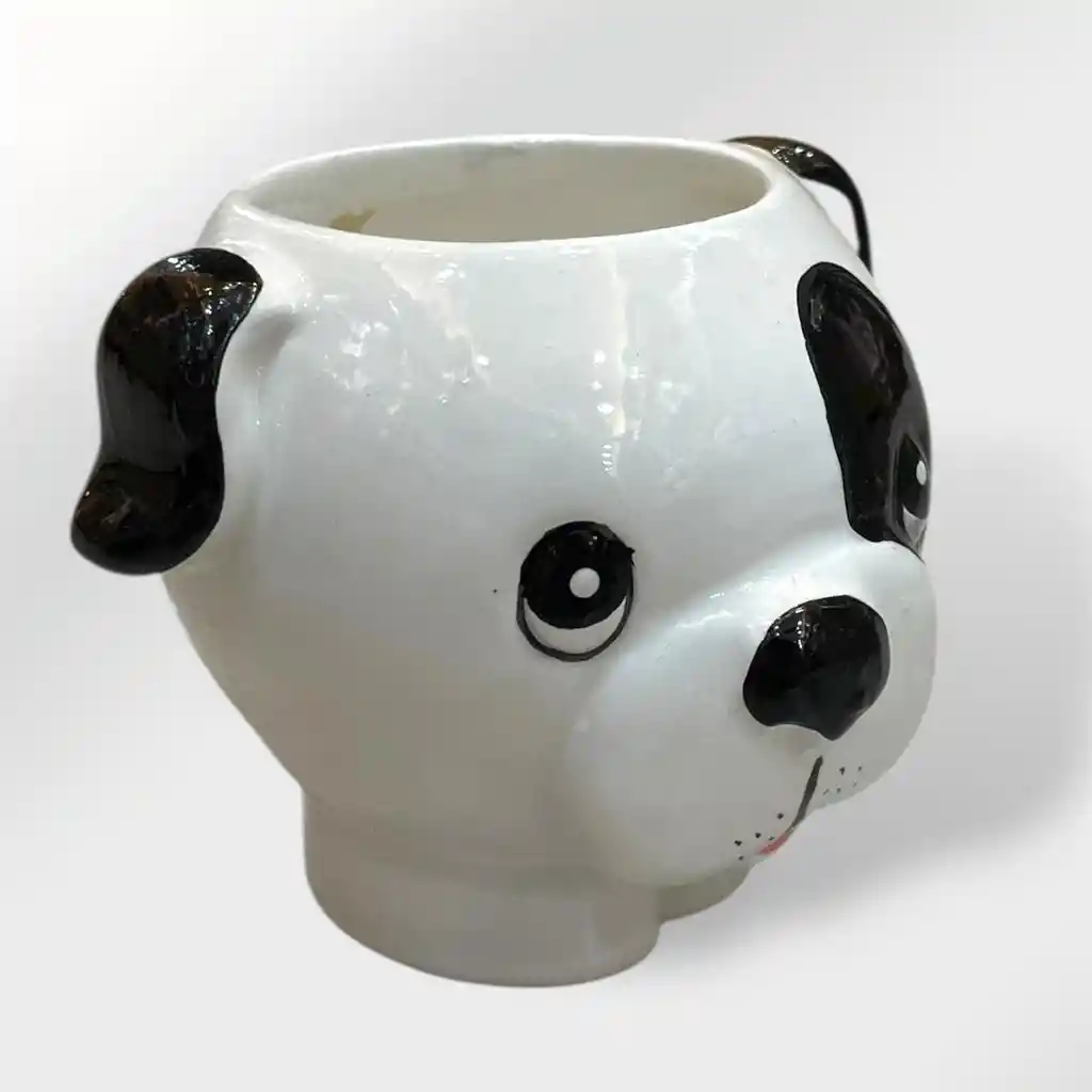 Matera De Perrito Blanco Con Manchas