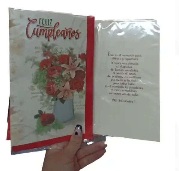 Tarjeta Regalo Mensaje Y Lluvia De Sobres Cumpleaños Mujer Colmodernas F 20x17cm