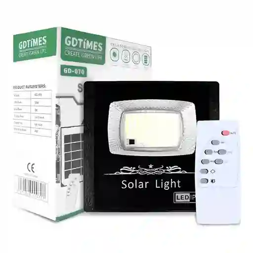 Lampara Reflector Solar Dg070 Con Control Remoto 30w