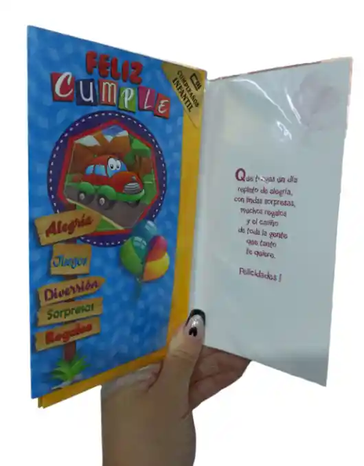 Tarjeta Regalo Mensaje Y Lluvia De Sobres Cumpleaños Infantil Niño Colmodernas D 17cmx10