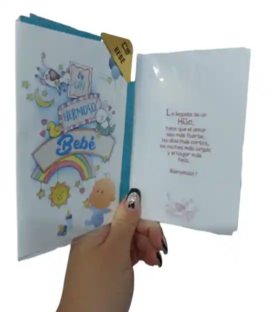 Tarjeta Regalo Mensaje Y Lluvia De Sobres Baby Shower Niño Colmodernas C- 14x9cm