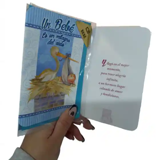 Tarjeta Regalo Mensaje Y Lluvia De Sobres Baby Shower Niño Colmodernas C- 14x9cm
