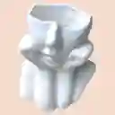 Matera En Ceramica Rostro Blanco