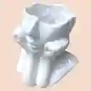 Matera En Ceramica Rostro Blanco