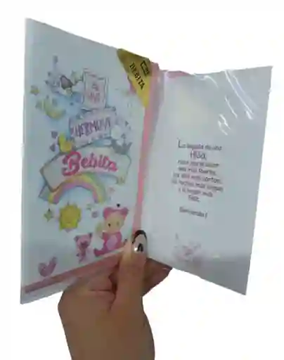 Tarjeta Regalo Mensaje Y Lluvia De Sobres Baby Shower Niña Colmodernas C- 14x9cm