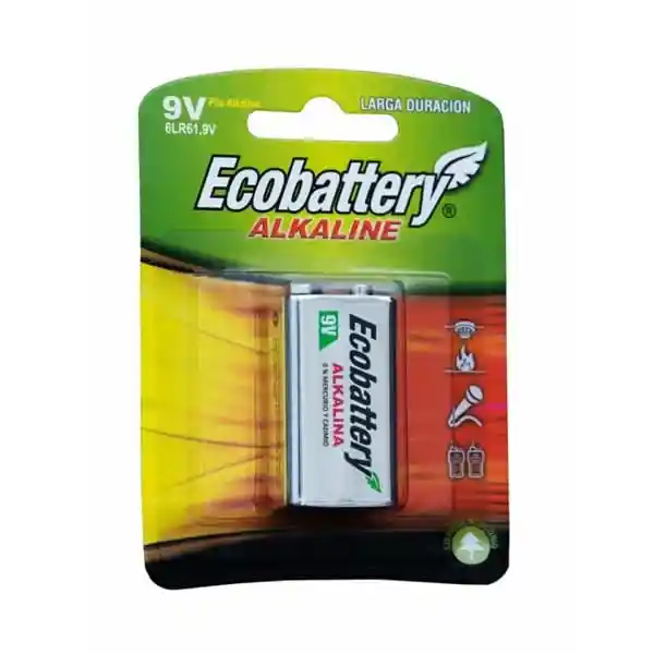 Pila Cuadrada Ecobattery 9v Xund
