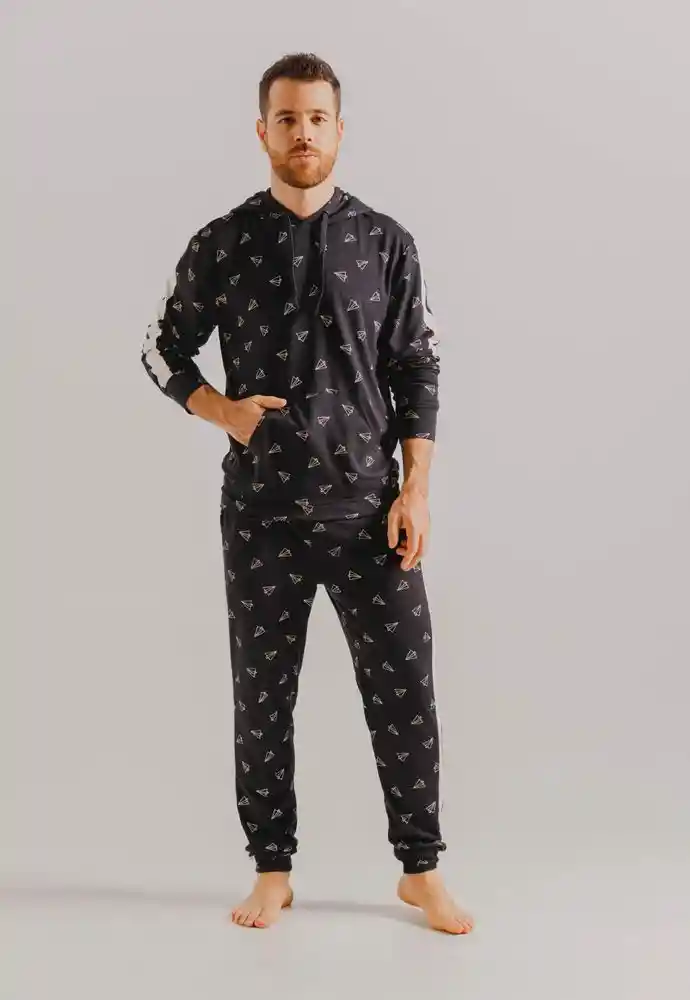 Pantalon Largo Pijama Xl-negro