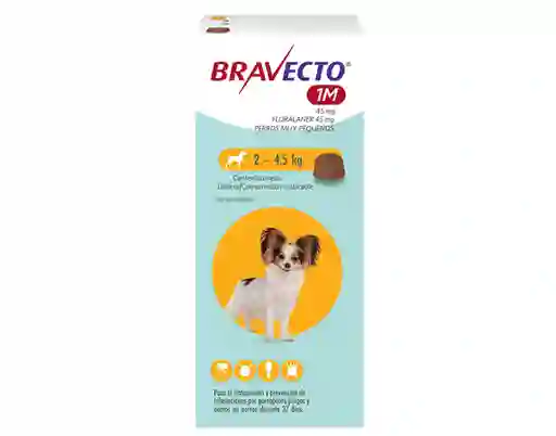 Bravecto 1m 45mg 2 A 4.5 Kg