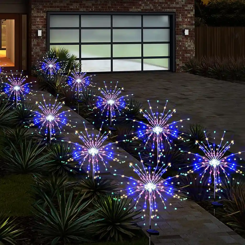 Luz De Fuegos Artificiales Solares Exterior