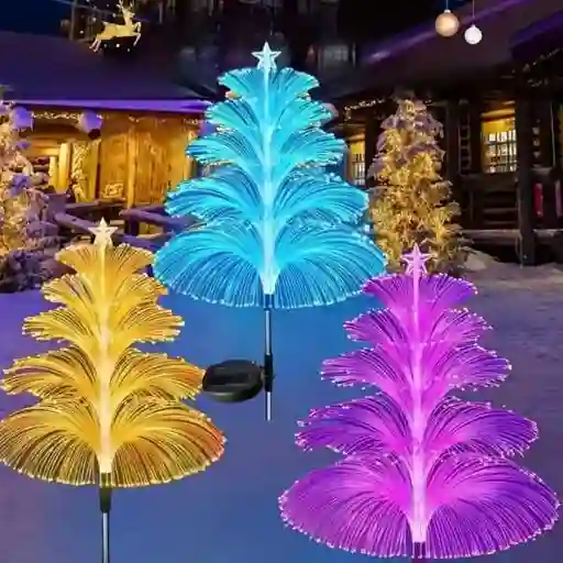 Lámparas Diseño Arbol Carga Solar Colores Exterior