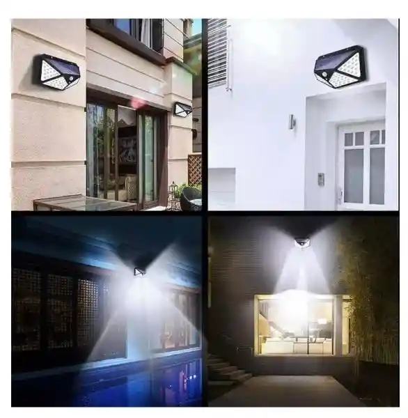Lampara Solar Exterior 100 Luces Led Recargable Ip65