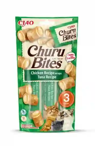 Inaba Cat Snack Churu Bites Pollo Wraps 3 Piezas - Atun 30 Gr
