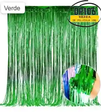 Cortina Para Fiesta Color Verde X 1 Und