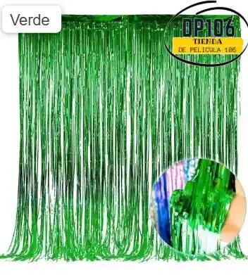Cortina Para Fiesta Color Verde X 1 Und