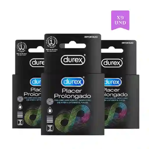 Combo Condones Placer Prolongado X9