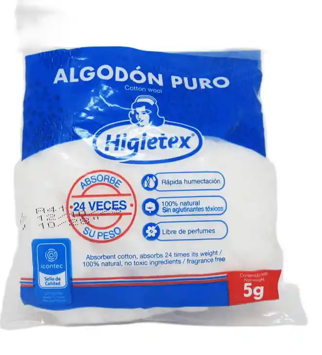 Algodon Puro 5g - Higietex