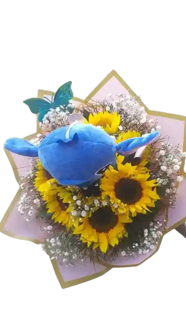 Bouquet Buchon Girasol + Stitch