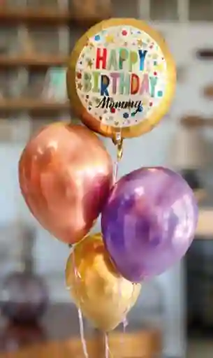 Bouquet De Globos Feliz Cumpleaños Helio Certificado