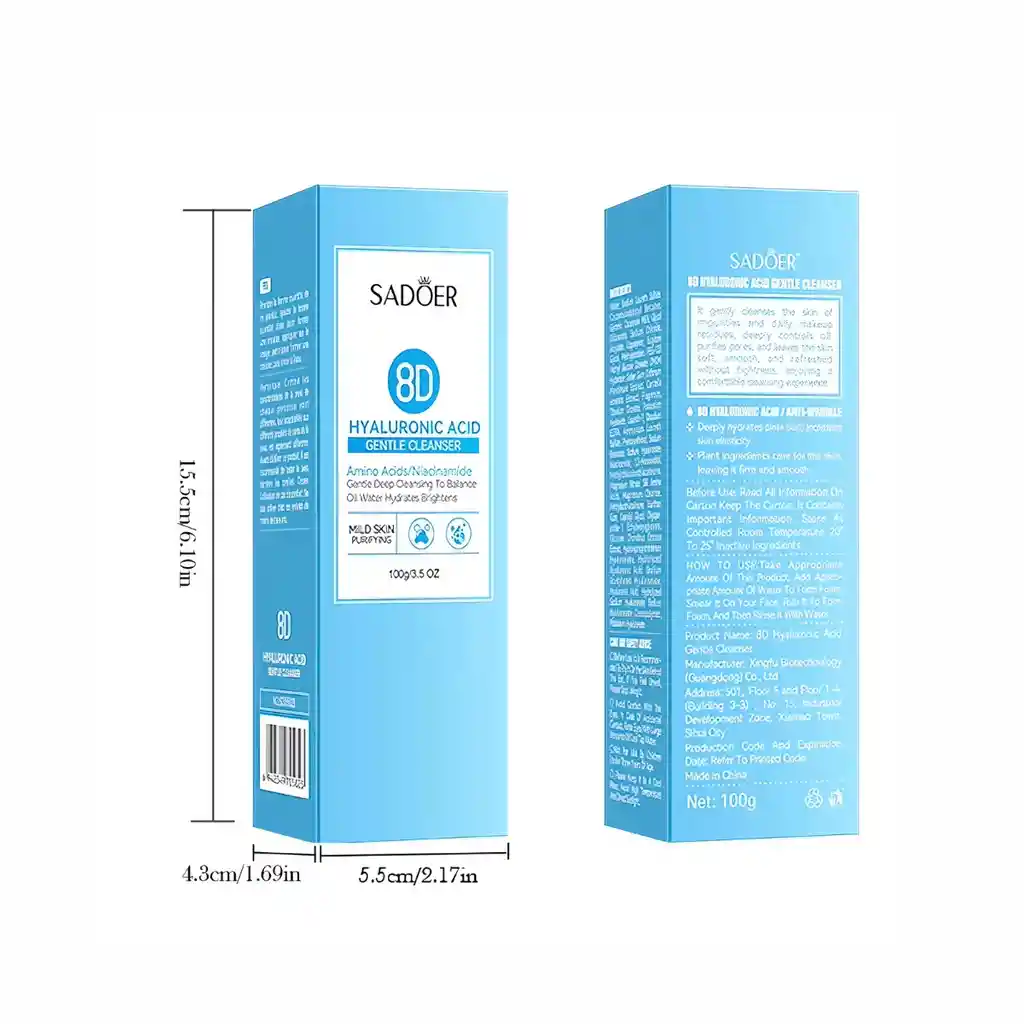 Jabon Facial Suave Acid Hyaluron 100gr Sd05823 sadoer