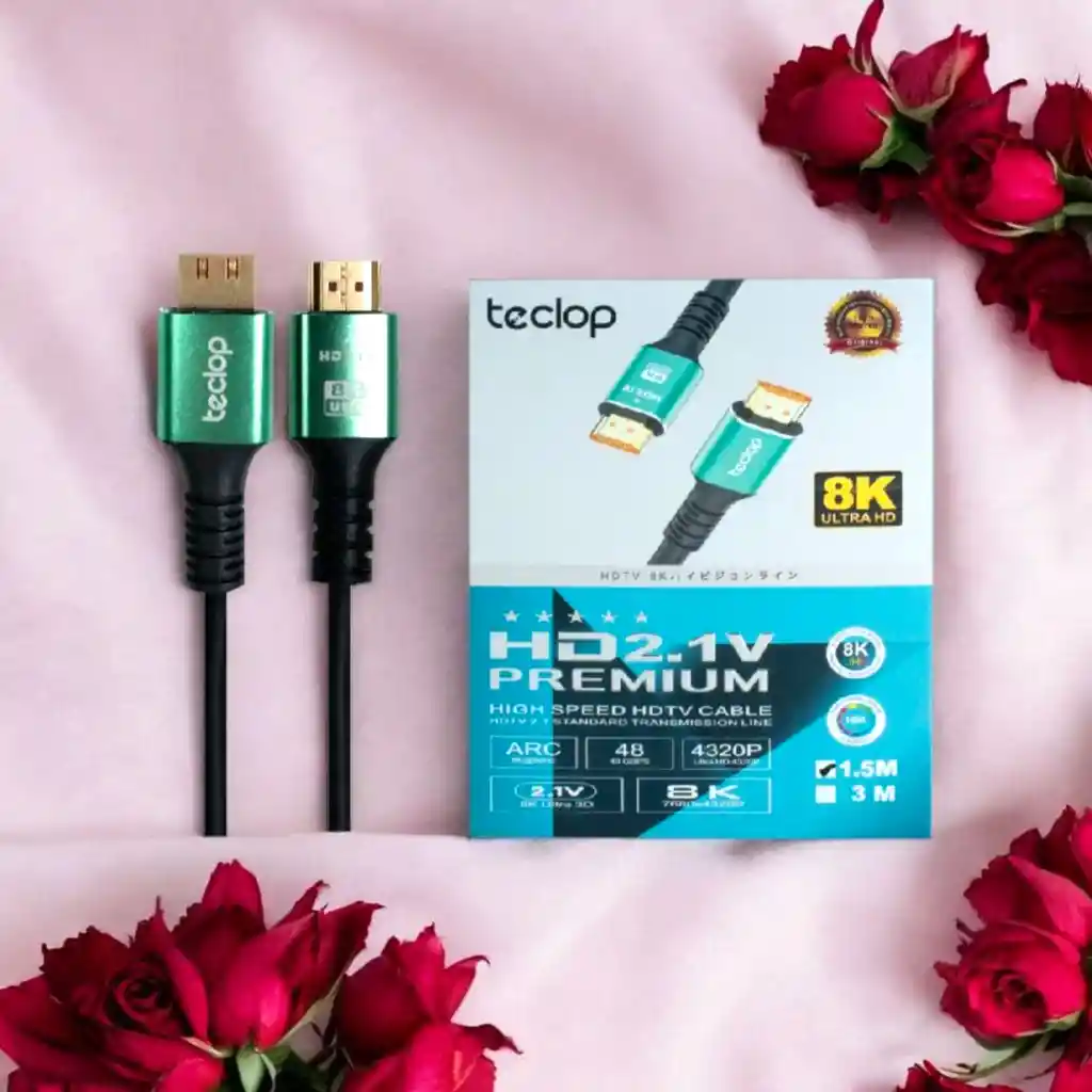 Cable Hdmi 8k De 1.5 Metros - Conectores Dorados