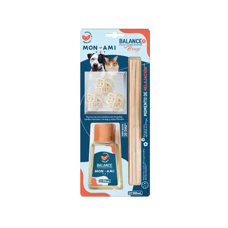 Ambientador Palitos Y Esferas De Rattan 60ml