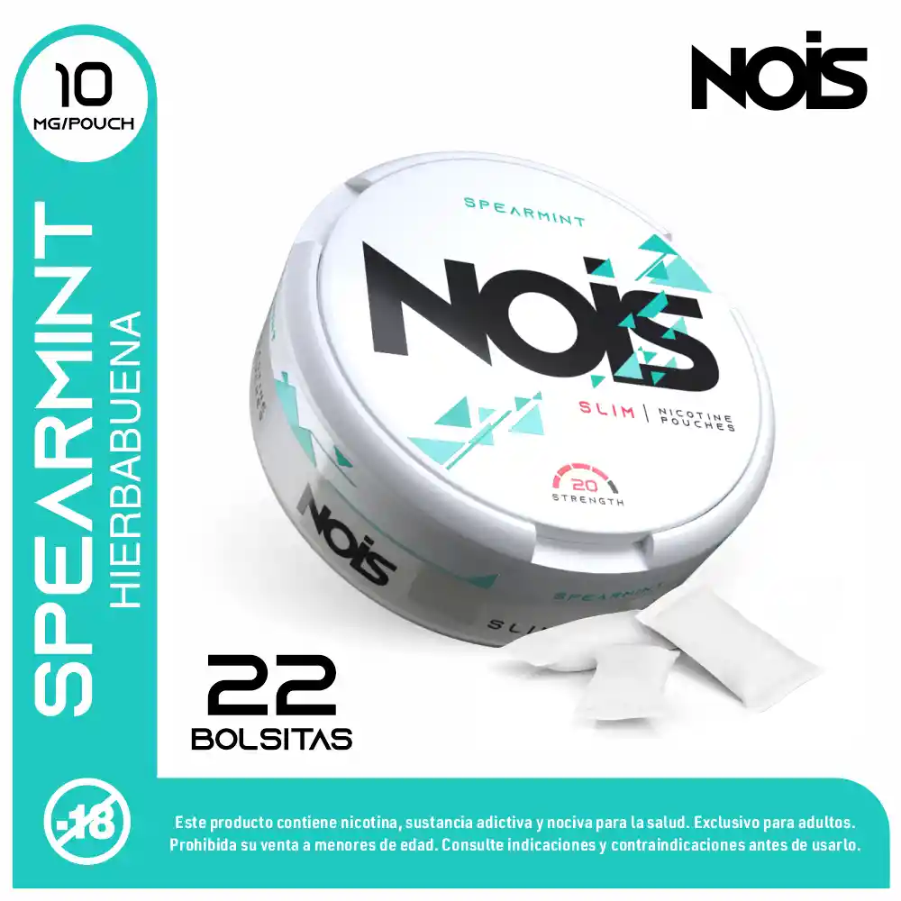 Pouche Nois Spearmint 22 Und 10 Mg