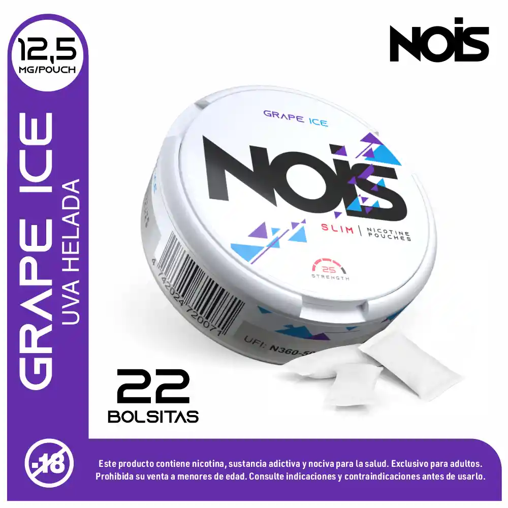 Pouche Nois Grape Ice 22 Und 12,5 Mg