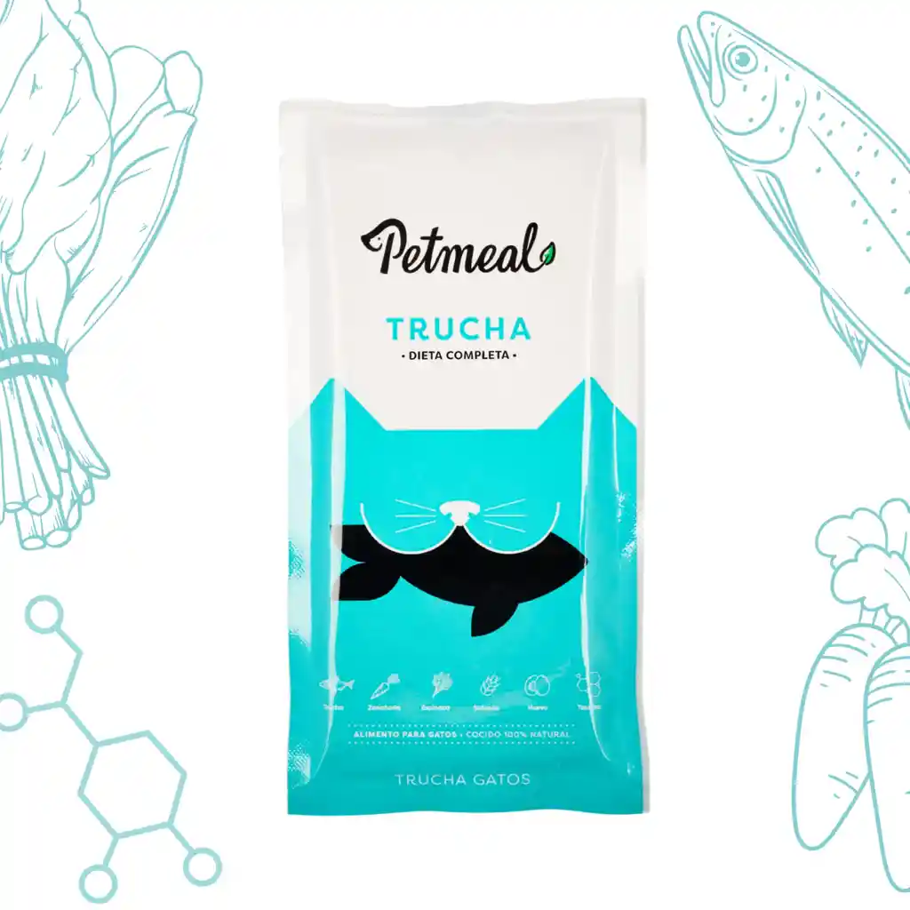 Petmeal Dieta Cocida Natural Gatos – Trucha Vita T