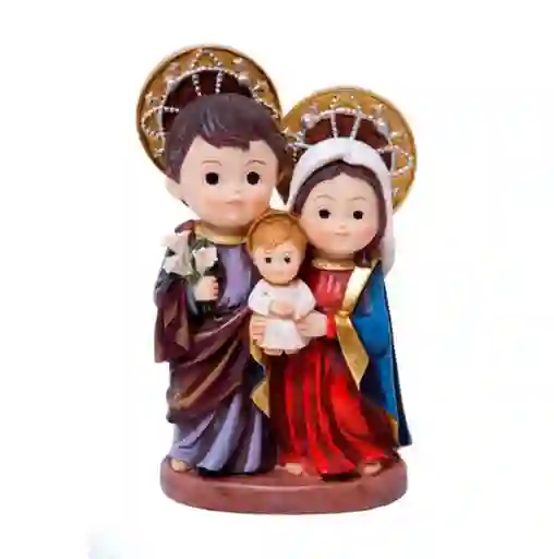 Figura Religiosa Sagrada Familia Carita De Bebé 10cm Porcelana Italiana Firenzi