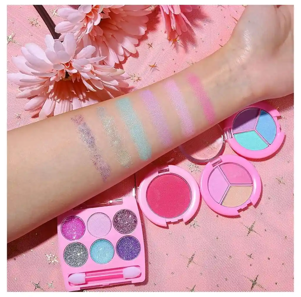 Kit De Maquillaje Para Niñas Lavable Sirena