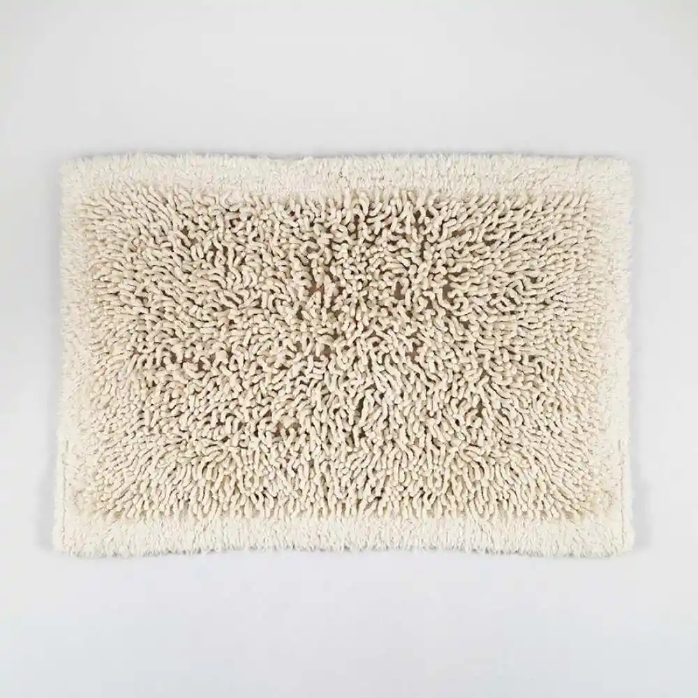 Tapete Baño Expressions Border Elite 45x65cm Blanco Algodon