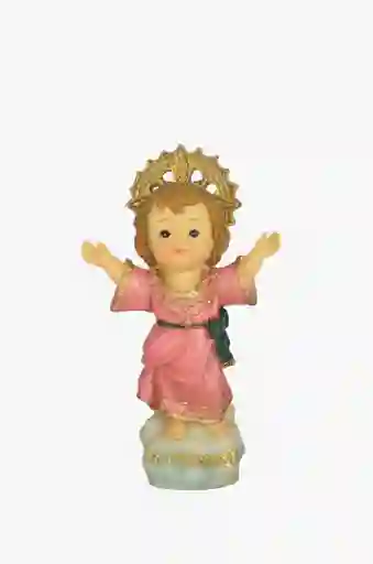 Figura Religiosa Divino Niño Jesús Carita De Bebé 10cm Porcelana Italiana Firenzi