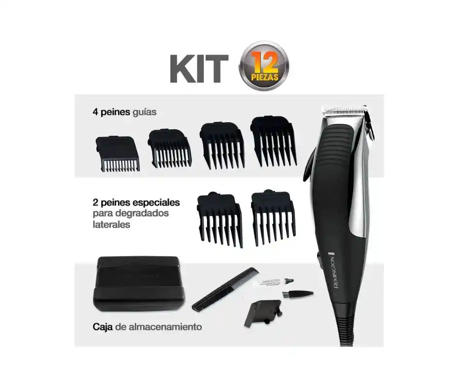 Kit Cortador De Cabello Remington 12 Piezas