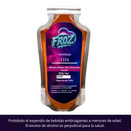 Coctel Y/o Granizado Ths (whiskywalker, Ron Toal Y Kola Romana) 250ml 12% Vol