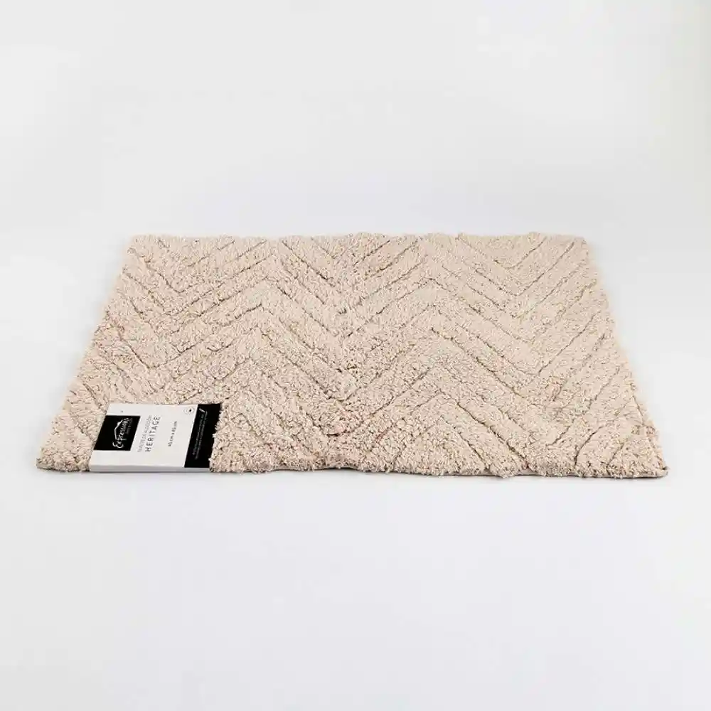 Tapete Bano Expressions Heritage 65x45cm Taupe Algodon