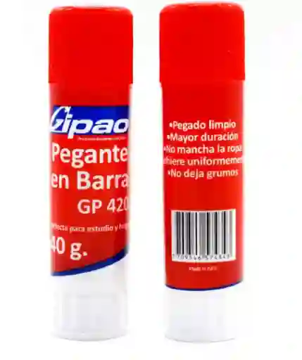 Pegante En Barra Gipao 40 Gr Grande Rojo (gp-420) Xunidad