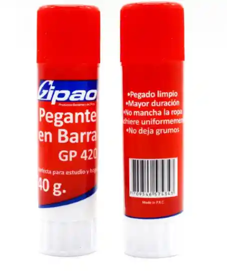 Pegante En Barra Gipao 40 Gr Grande Rojo (gp-420) Xunidad